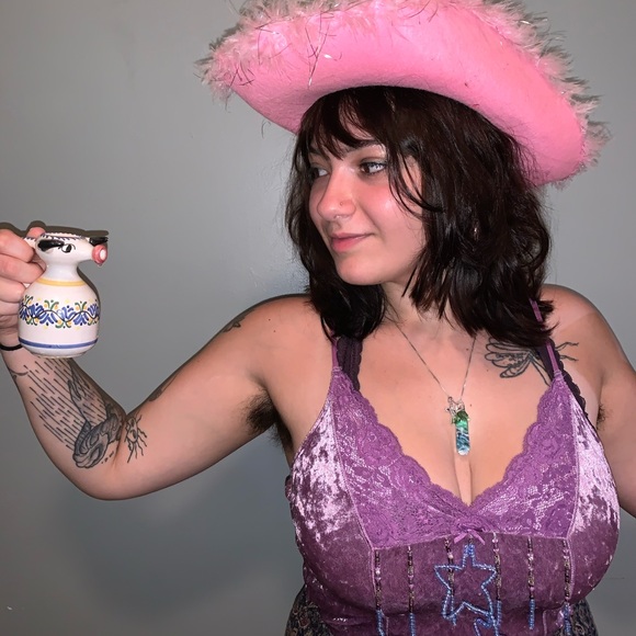 One of a Kind Purple Velvet Top - Picture 3 of 3